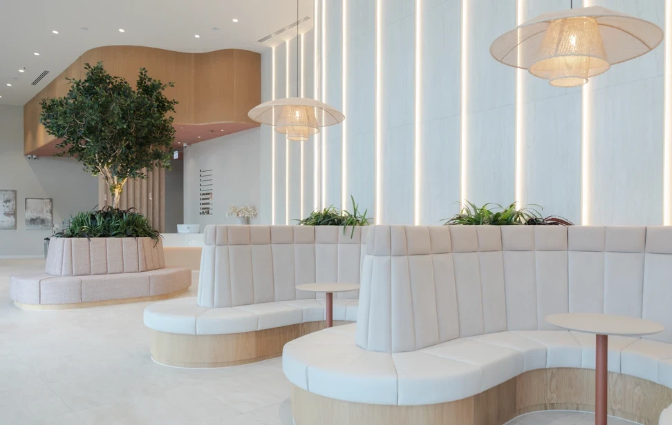 Firelight Lighting: commercial lobby installation