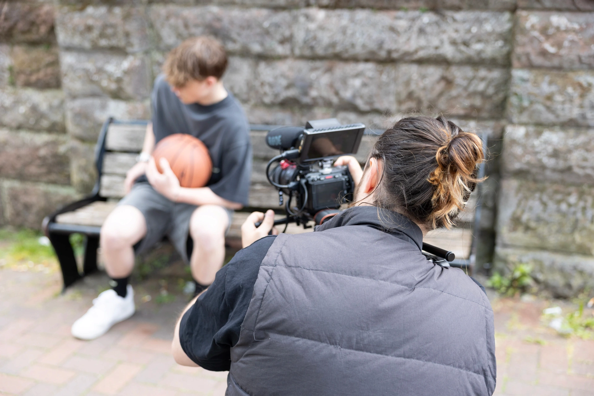 Behind the scenes on an En Masse film shoot